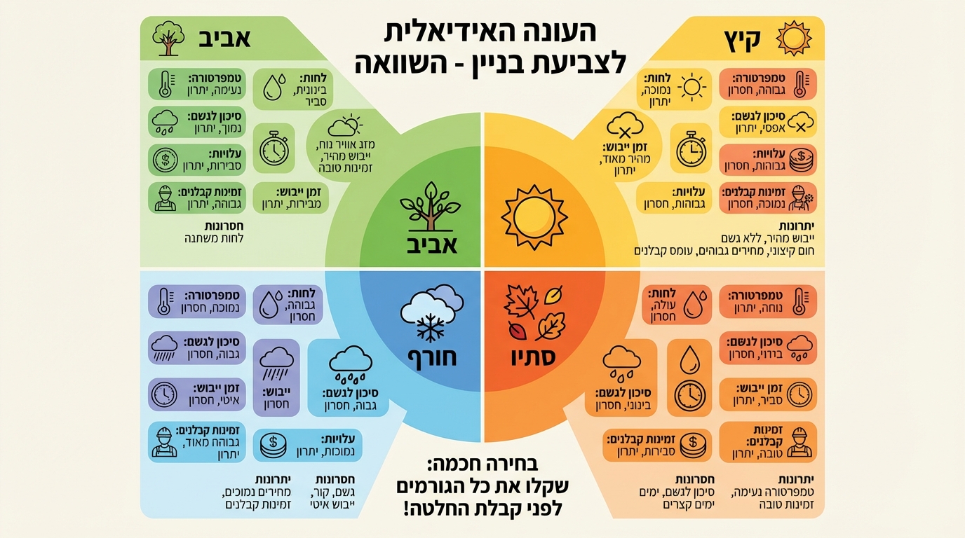 צביעת בניין בחורף או בקיץ - מה עדיף